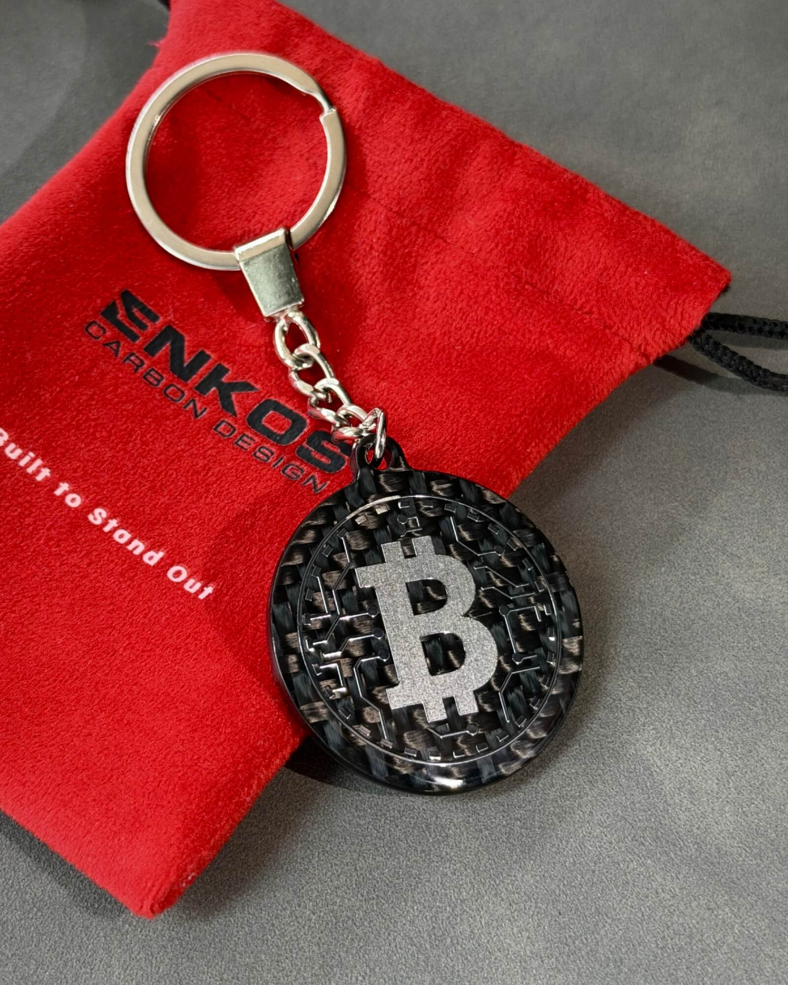 Bitcoin — Carbon Keychain