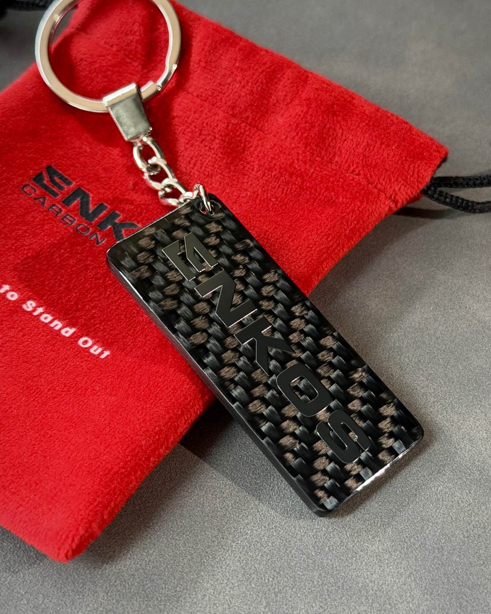 ENKOS — Carbon Keychain