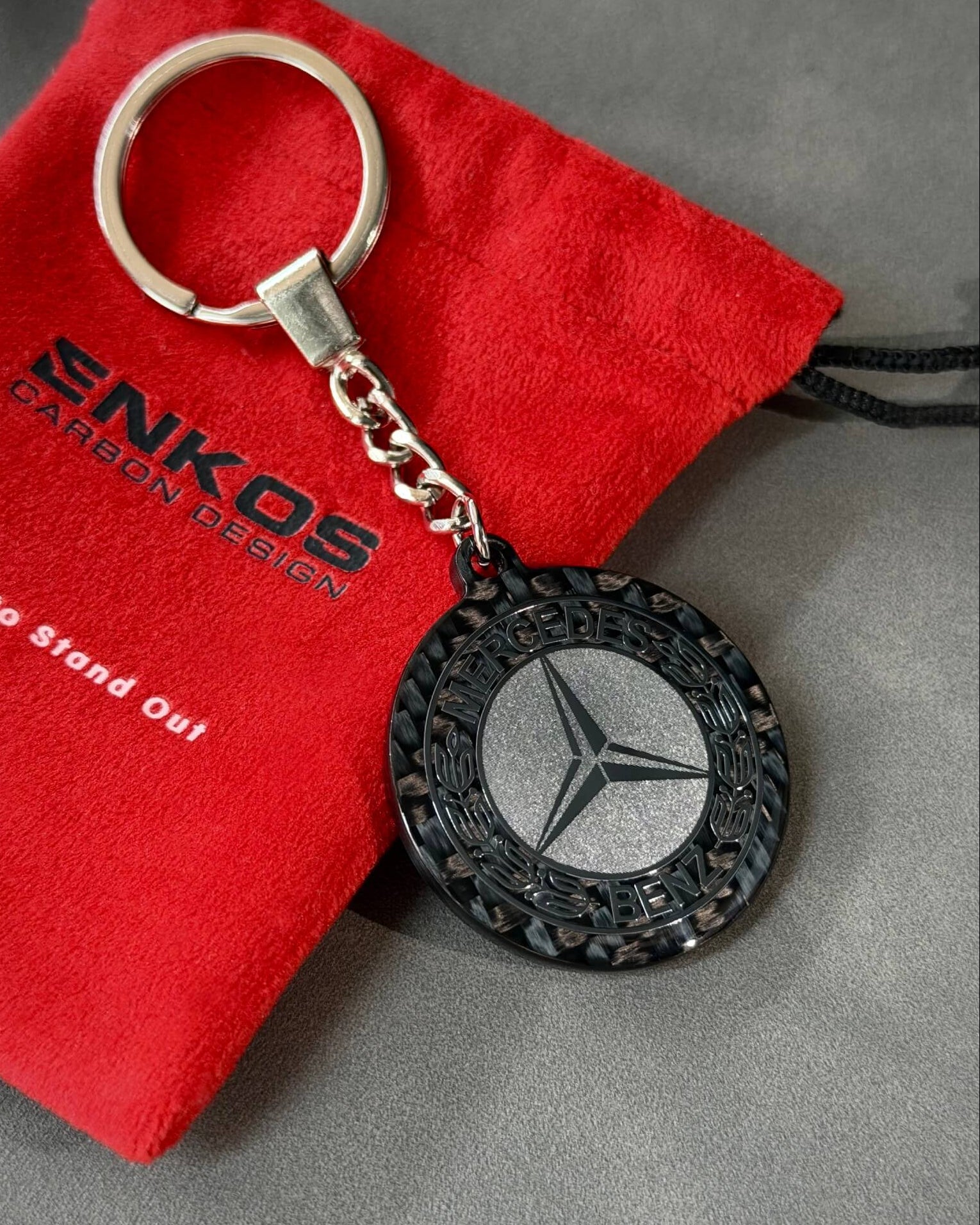 Executive Star — Carbon Keychain