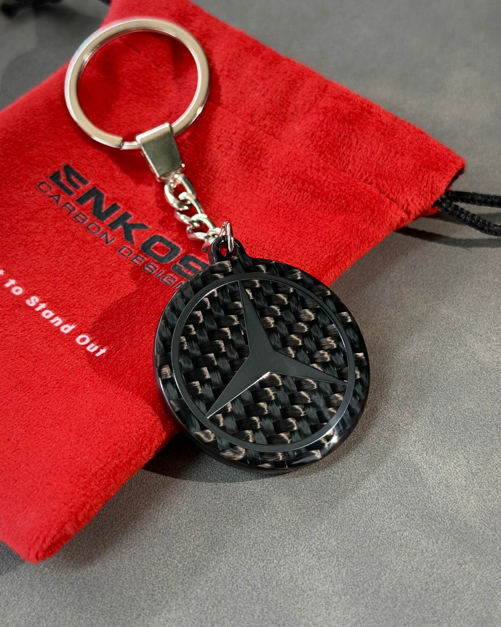 MB Star — Carbon Keychain