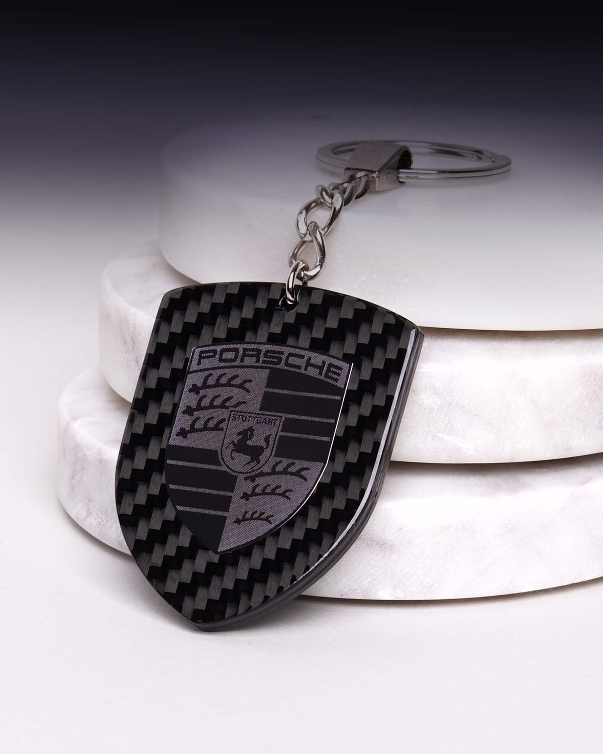 Stuttgart Crest — Carbon Keychain